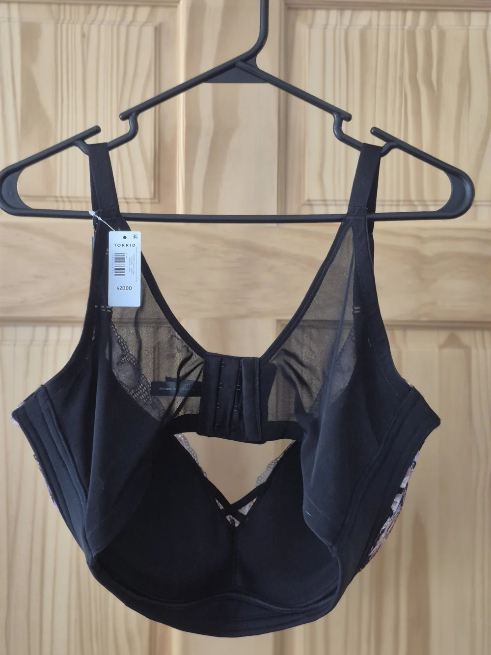 Floral Black & Lavender Padded Bra